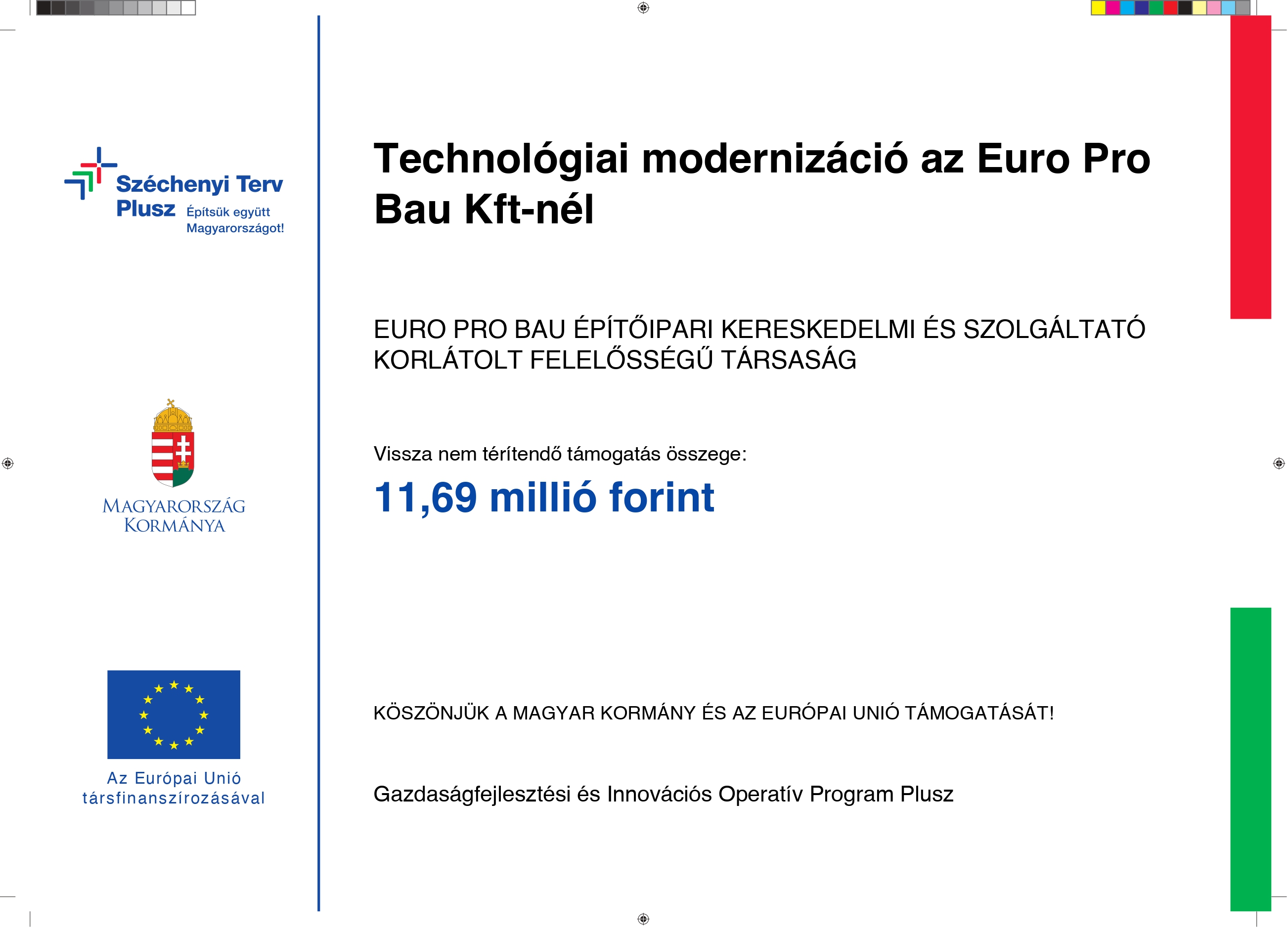 Technológiai modernizáció az Euro Pro Bau Kft-nél